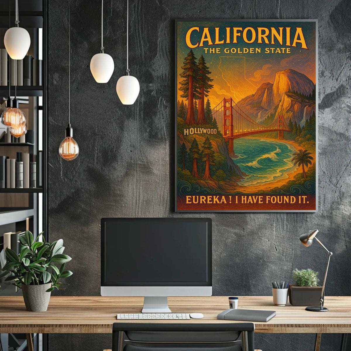 California The Golden State Poster