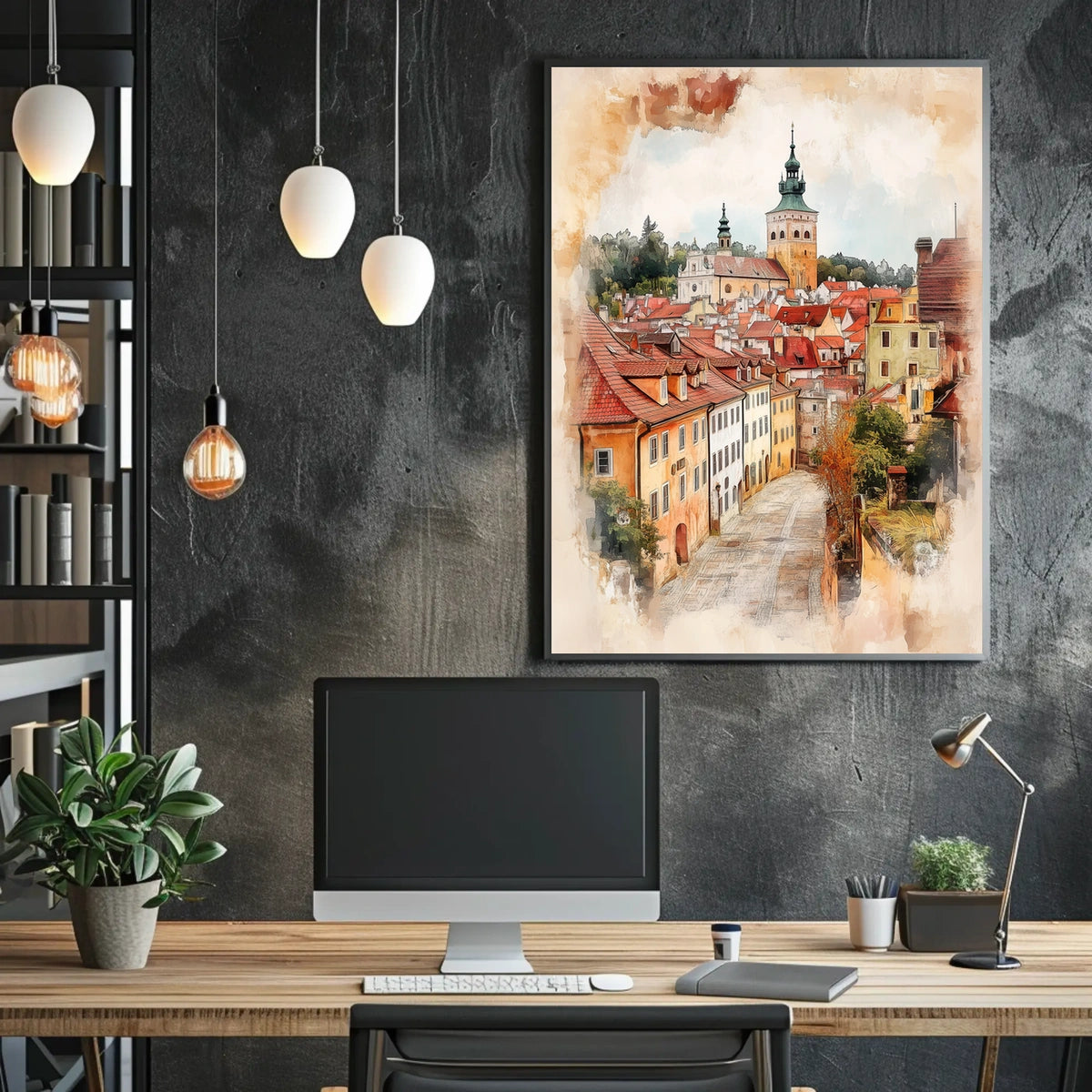 Czech Republic esk Krumlov Old Town Poster