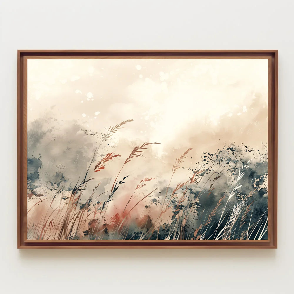 This poster features an artistic depiction of a serene natural landscape. The core Travel Poster