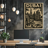 Discover Dubai Poster For Travel Lovers Iconic Skyline