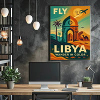 Wander in Color Libya Travel Adventure Poster PosterGoat