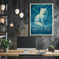 Arctic Fox Guardian of the Frozen Realms Poster