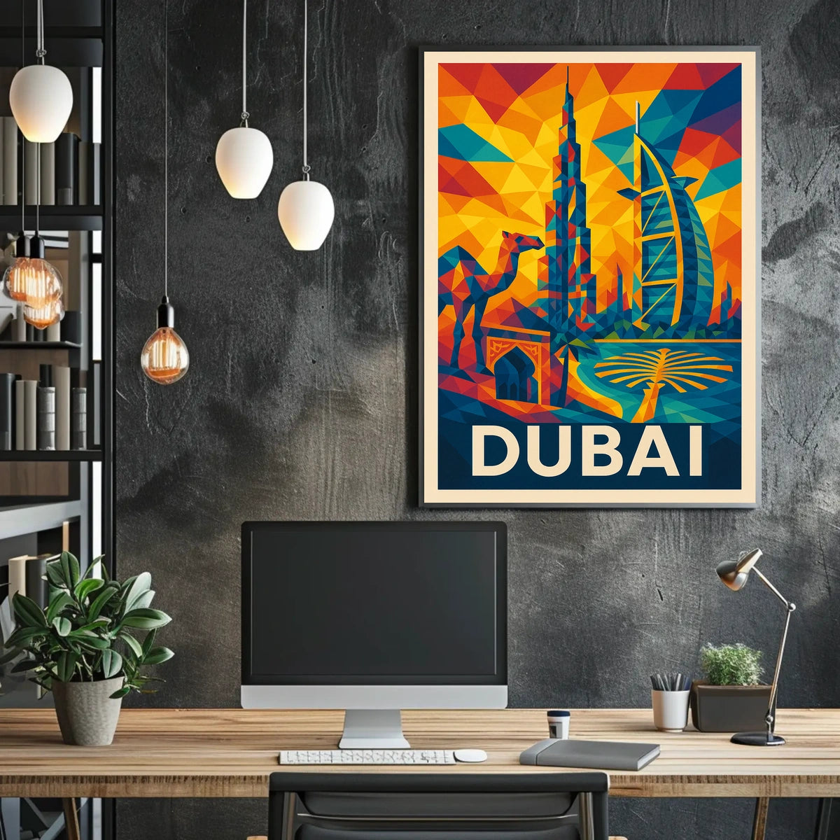 Vibrant Dubai Description Experience the dynamic fusion of tradition Poster