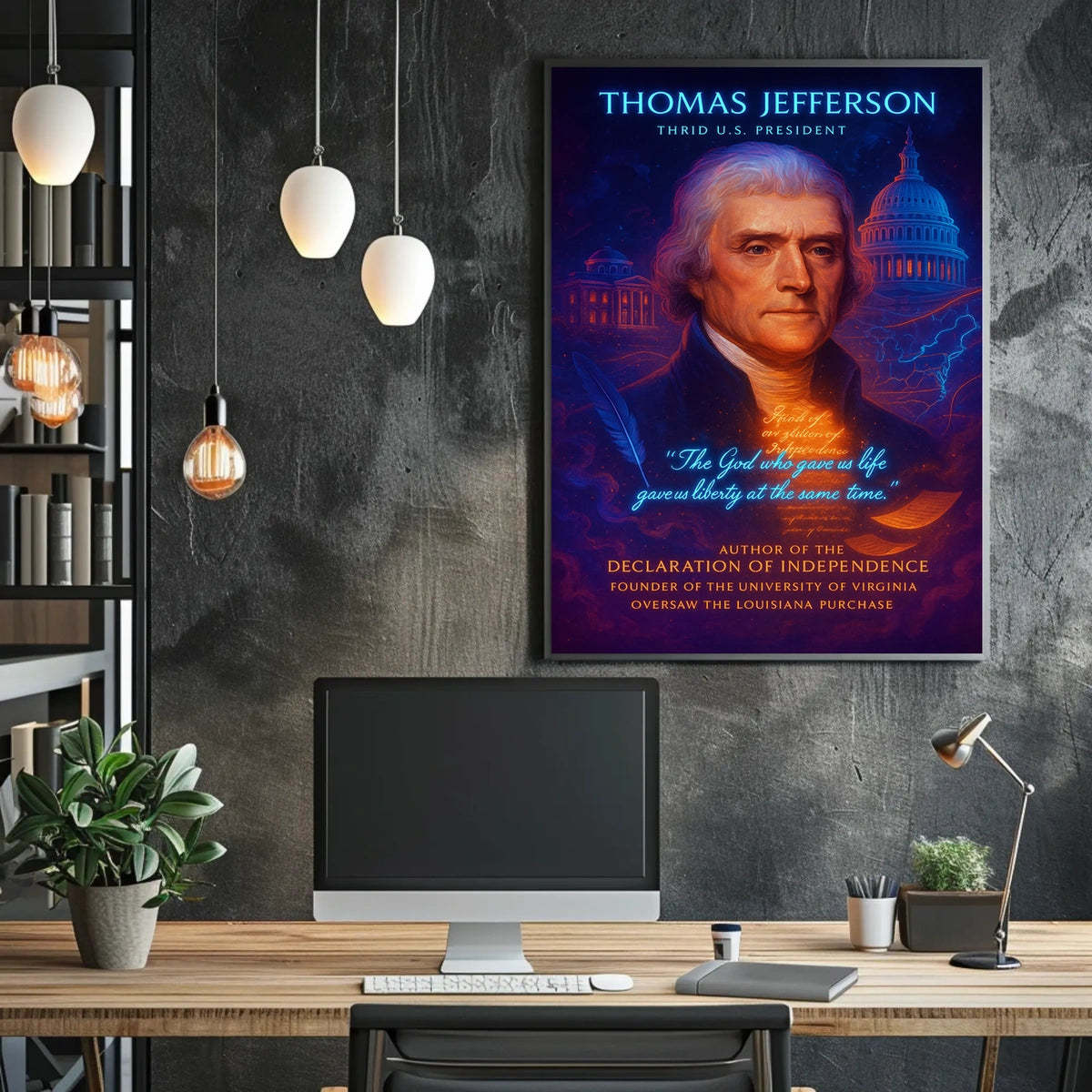 Thomas Jefferson 3rd U.S. President Poster