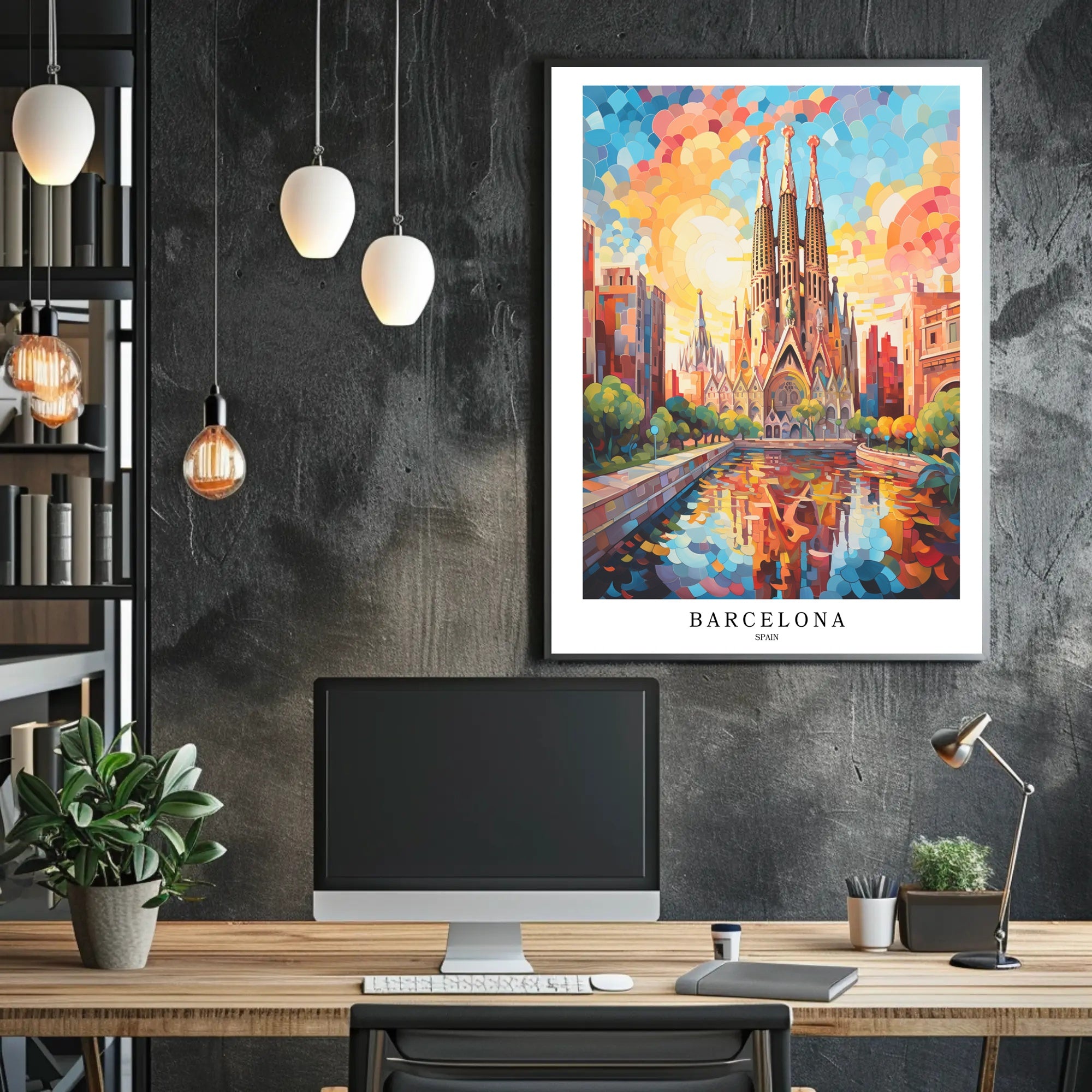 Sagrada Familia Vibrant Travel Poster PosterGoat