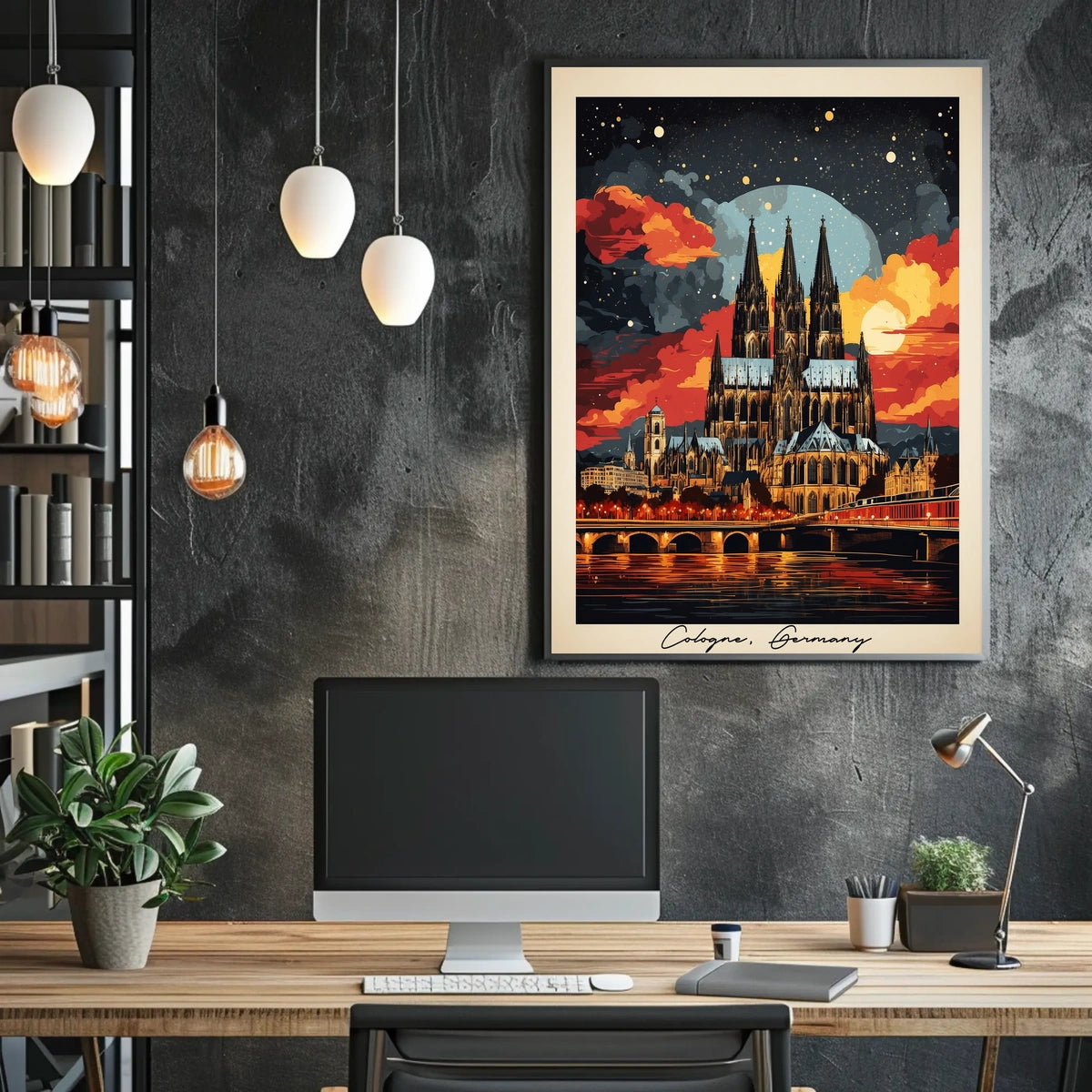 Cologne Cathedral at Sunset Poster