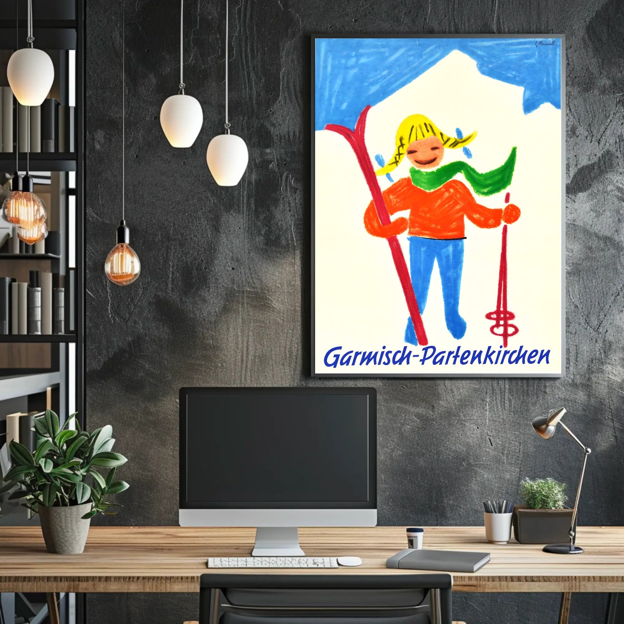 Garmisch-Partenkirchen Ski Adventure Poster PosterGoat