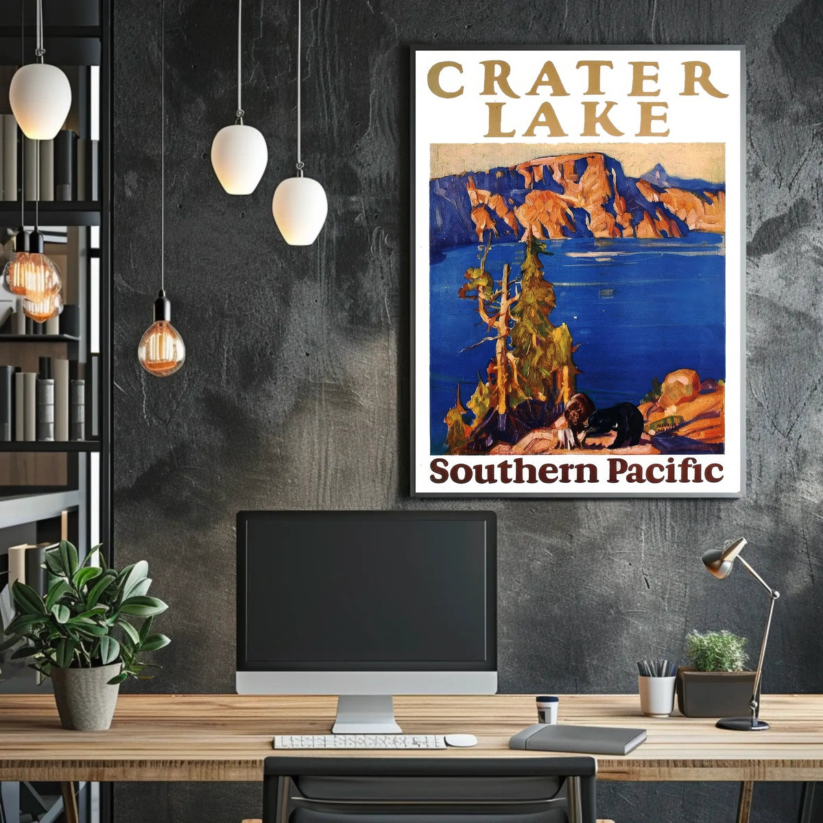 Crater Lake Southern Pacific Poster
