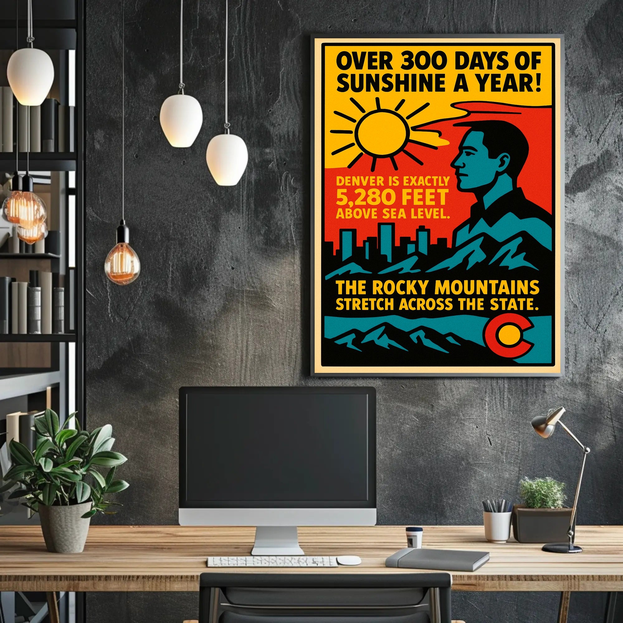 Colorado Sunshine and Elevation Poster