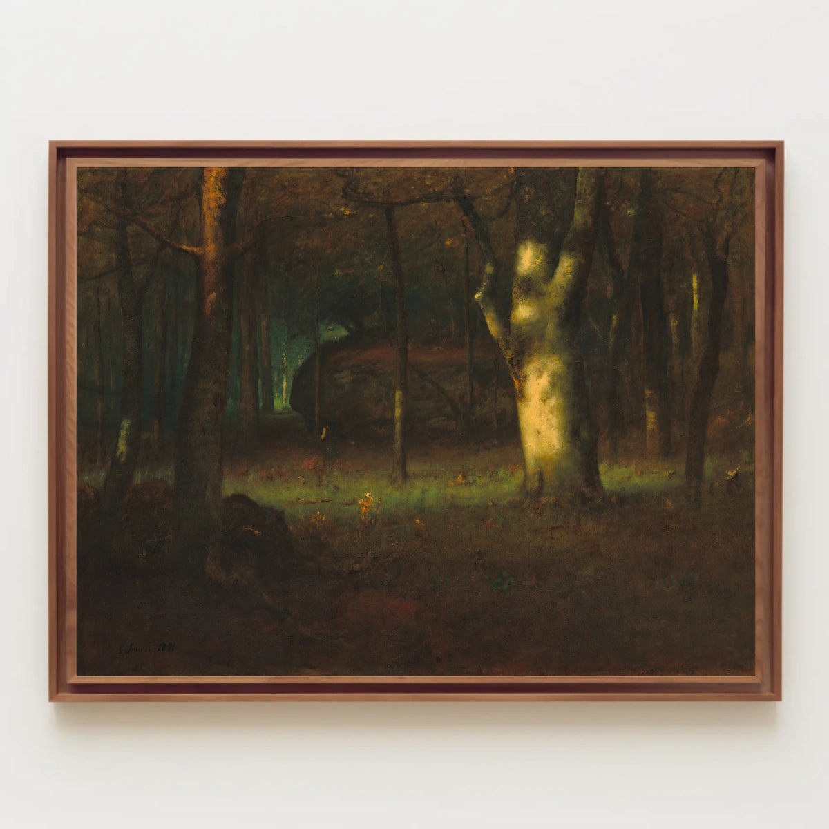 Mystical Forest Scene Artistic Poster