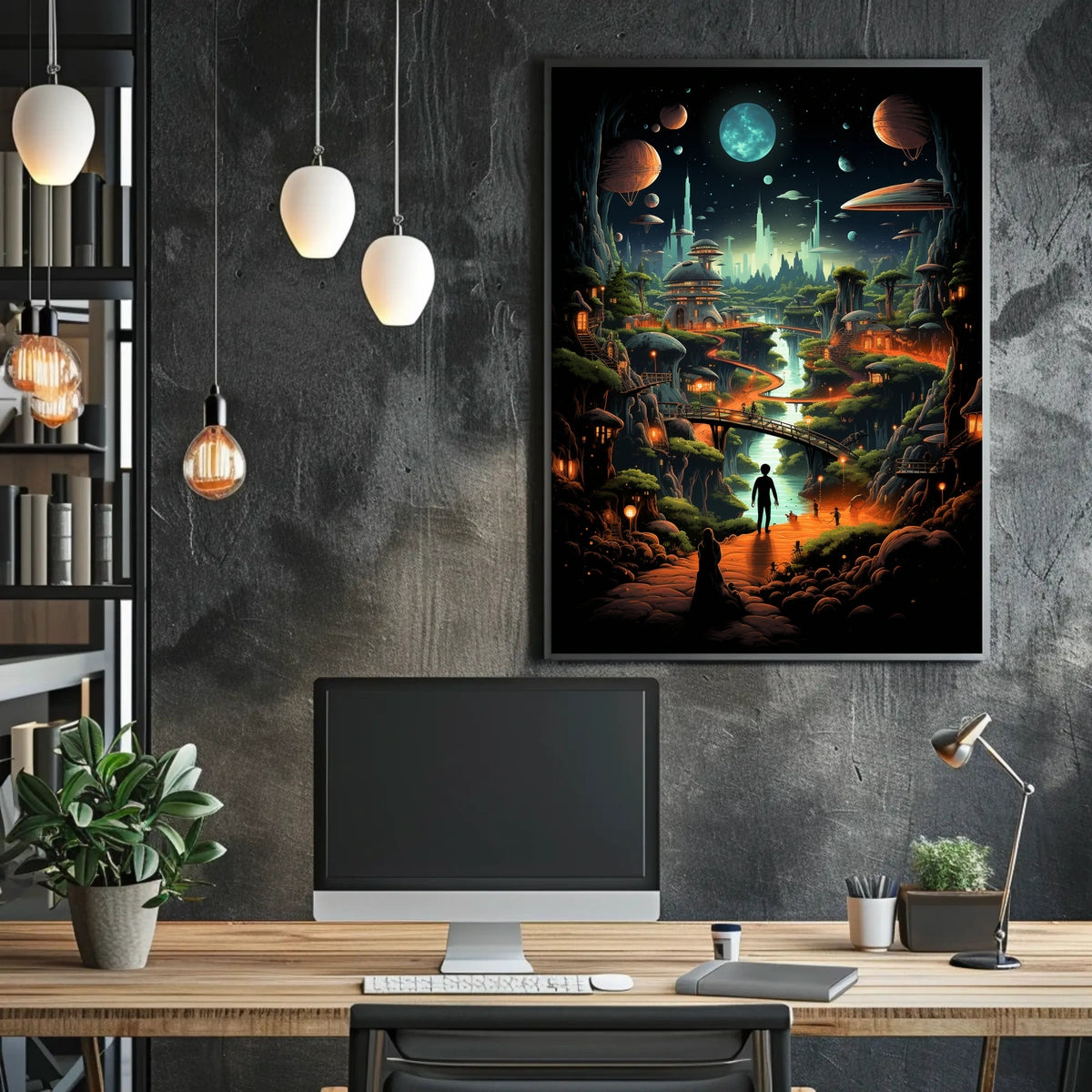 Enchanted Moonlit Realm Poster
