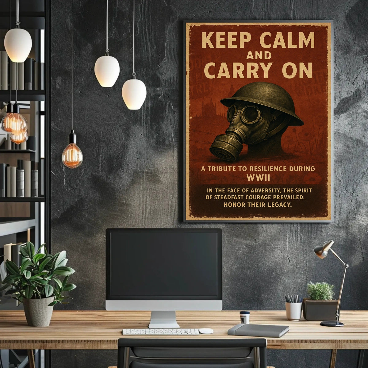 Keep Calm And Carry On Tribute To Wwii Poster