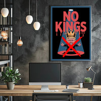 NO KINGS Anti-Monarchy Political or Propaganda Poster