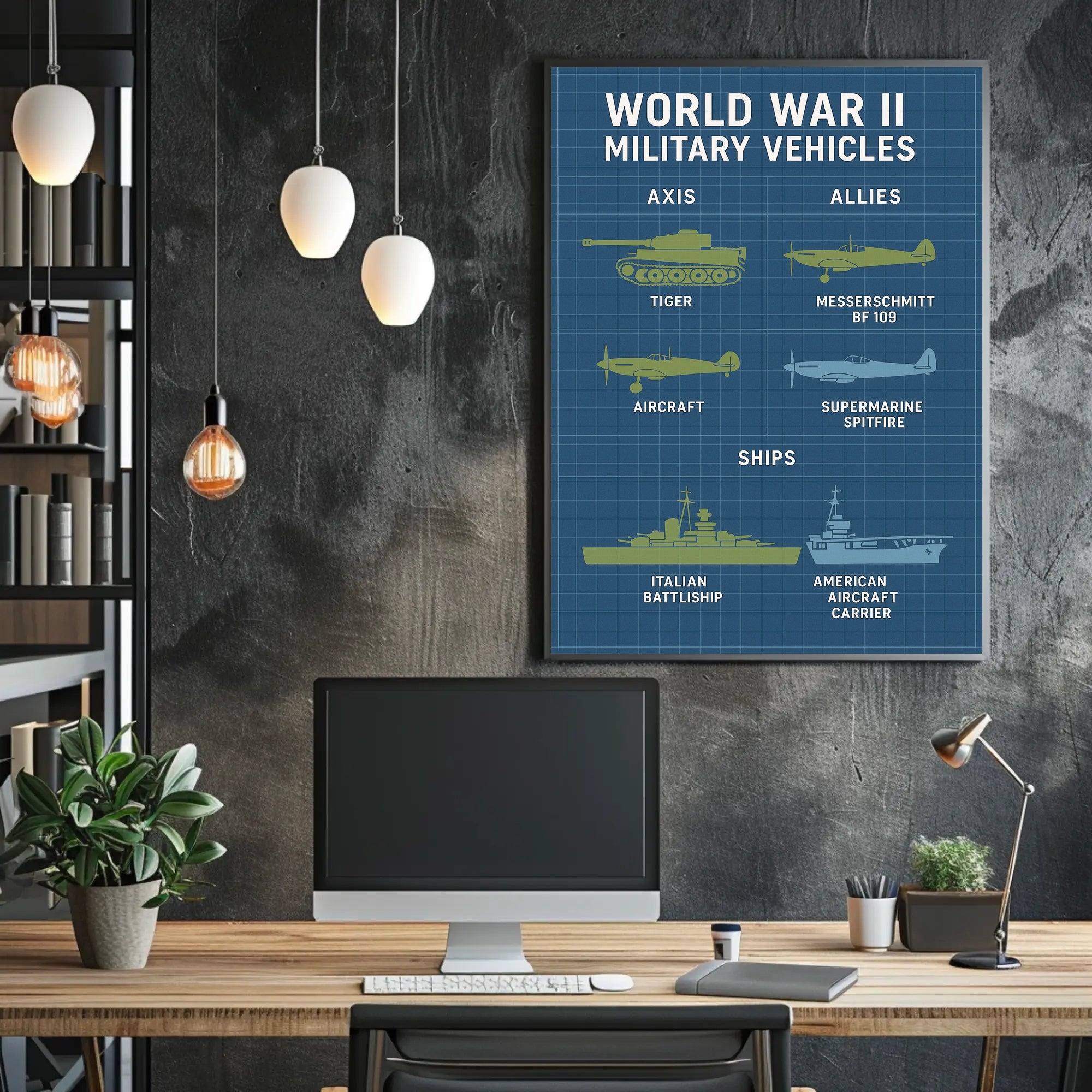 World War II Military Vehicles Poster PosterGoat