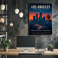 Los Angeles A Neon Oasis Poster PosterGoat