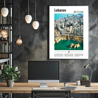 Beirut Skyline Vivid Urban Landscape Travel Poster PosterGoat