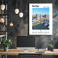 Herzliya Marina Escape: Inviting Urban Travel Poster PosterGoat