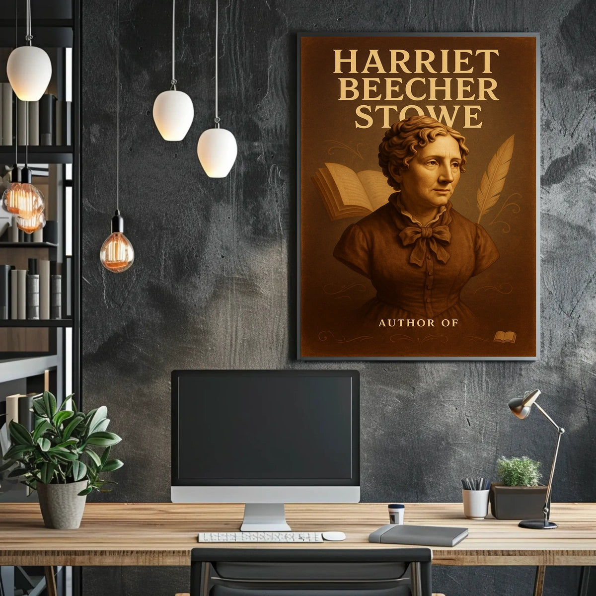 Harriet Beecher Stowe Literary Icon Poster