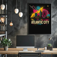 Atlantic City Skyline Poster