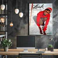 Vintage Skiing Adventure in Bernese Oberland Travel Poster PosterGoat