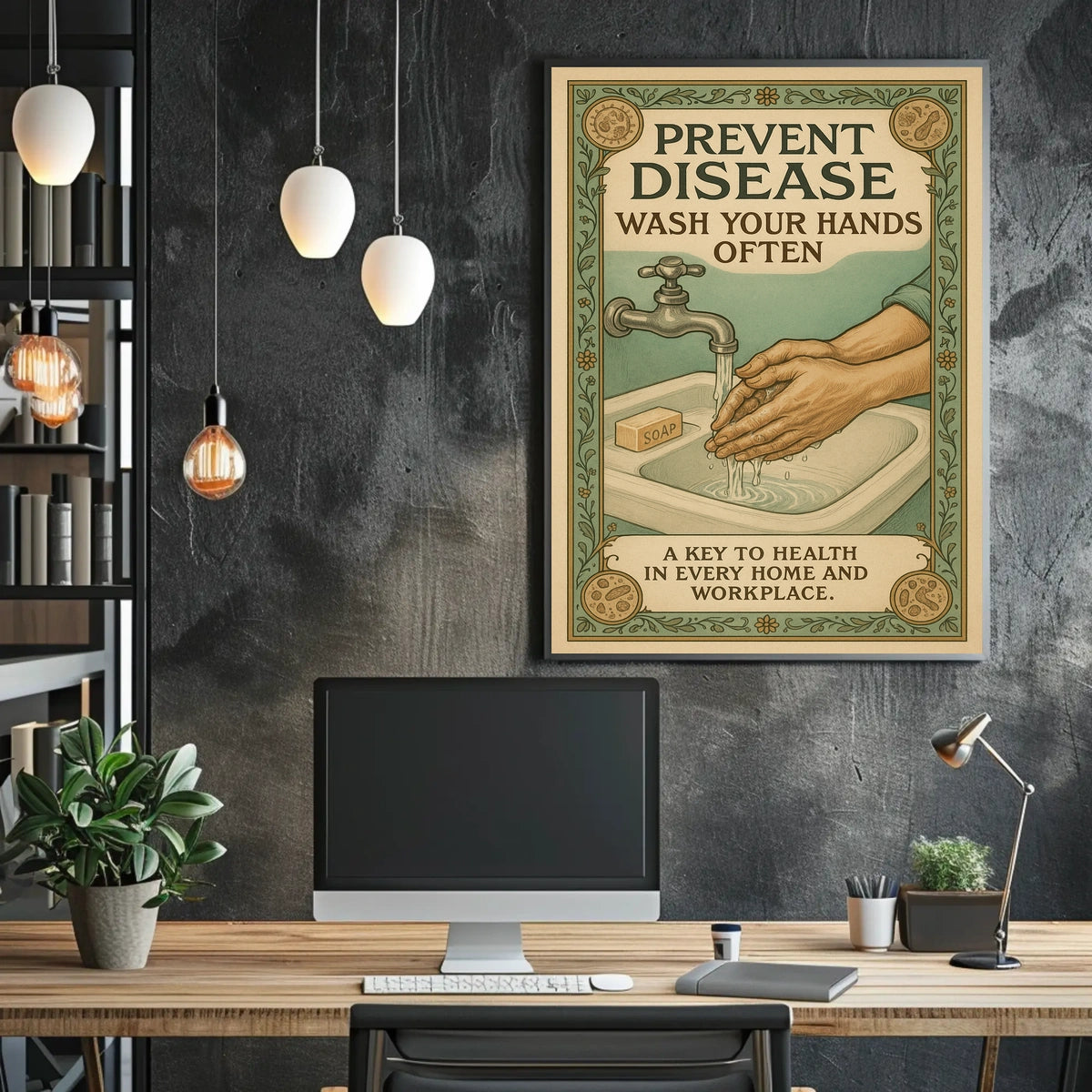 Prevent Disease Wash Your Hands Poster