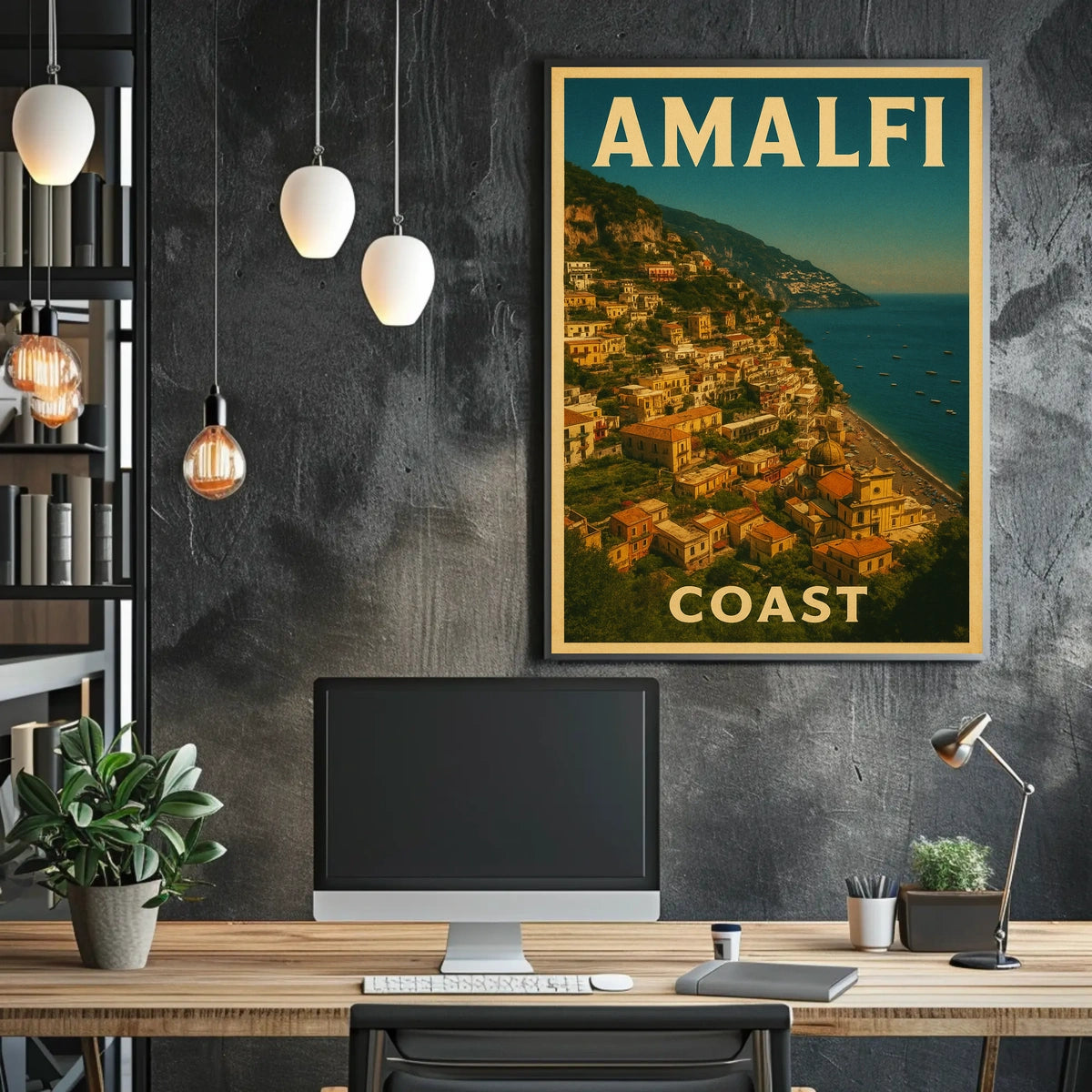 Amalfi Coast Poster Wall Art Travel Print 18x24 Decor