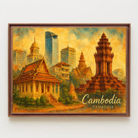 Cambodia A Cultural Collage Poster