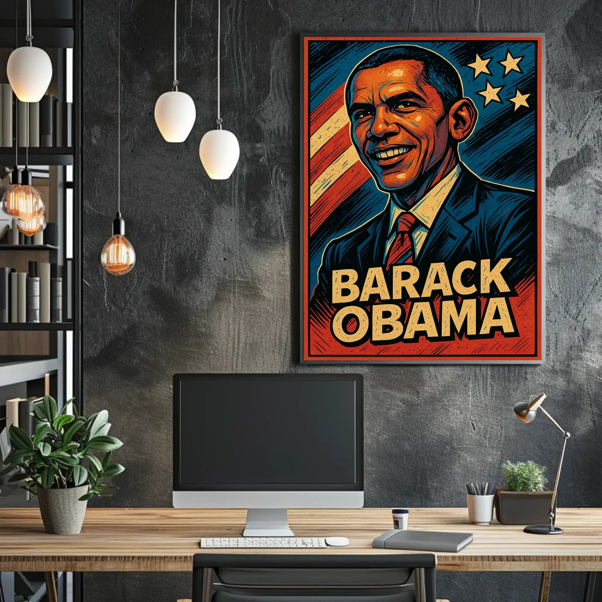 Barack Obama Inspirational Portrait Poster Wall Art