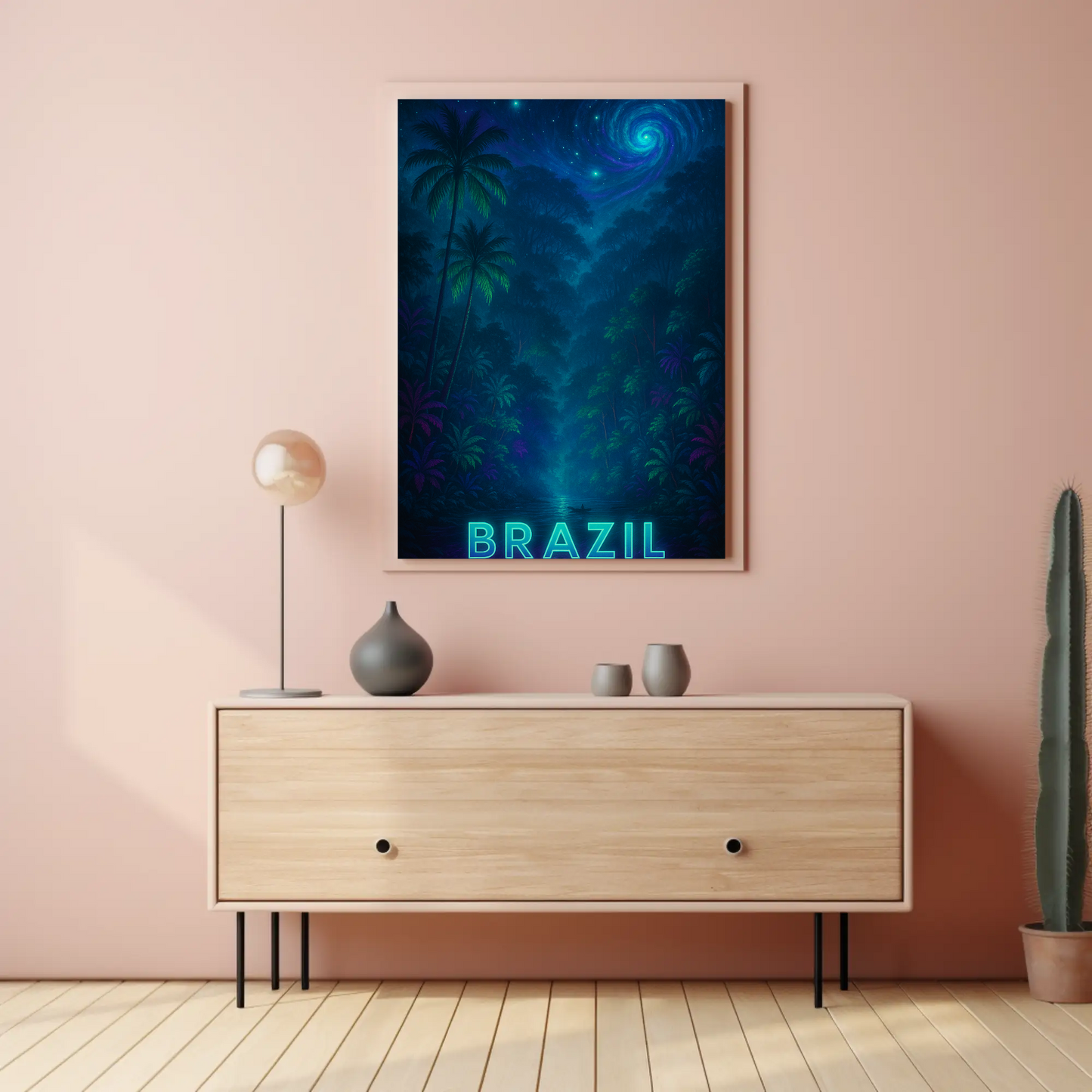 Brazil Amazon Jungle Galaxy Travel Poster