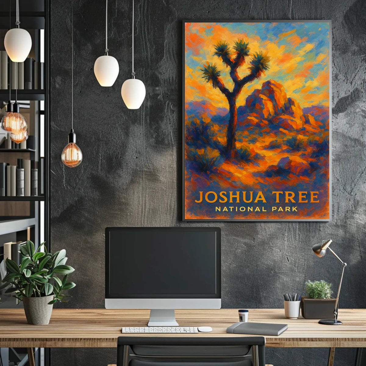 Joshua Tree National Park Poster Desert Landscape Wall Art