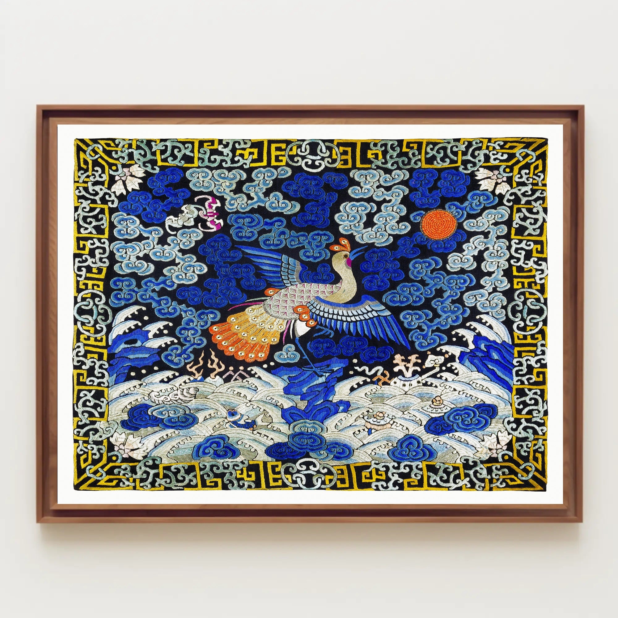 Mythical Phoenix in Stormy Sea Artistic Poster