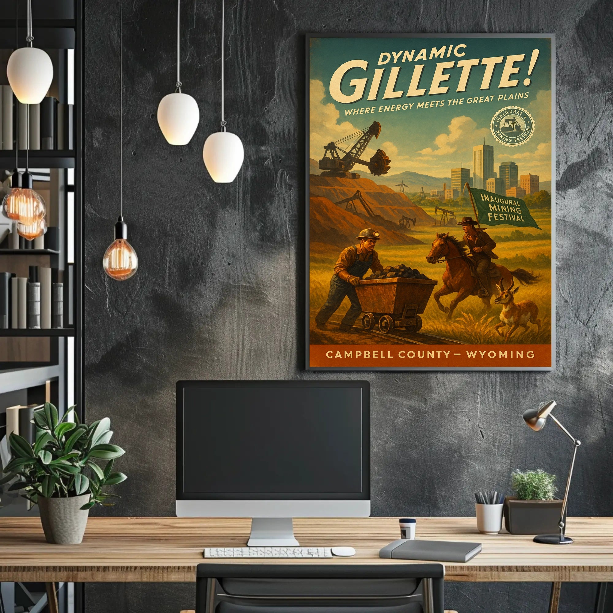 Dynamic Gillette Mining Festival Poster
