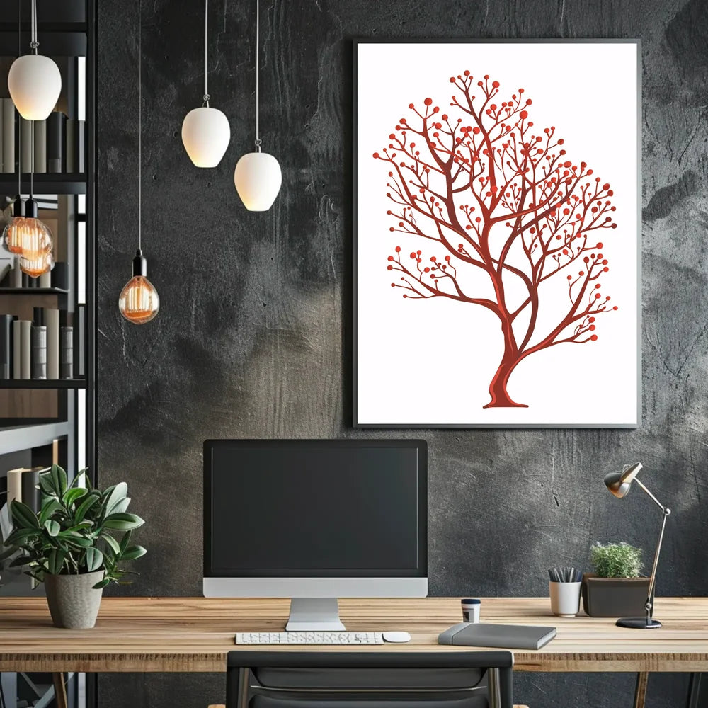 Vintage Coastal Palm Trees Art Poster