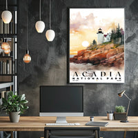 Acadia Watercolor Wall Art Poster