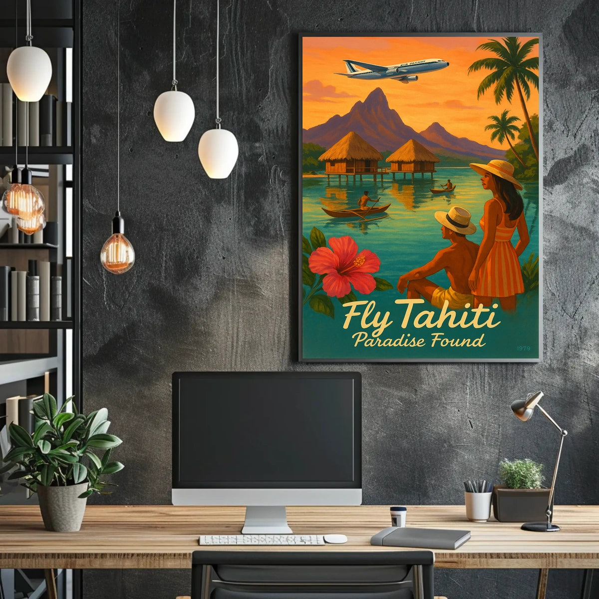 Fly Tahiti Paradise Found Poster