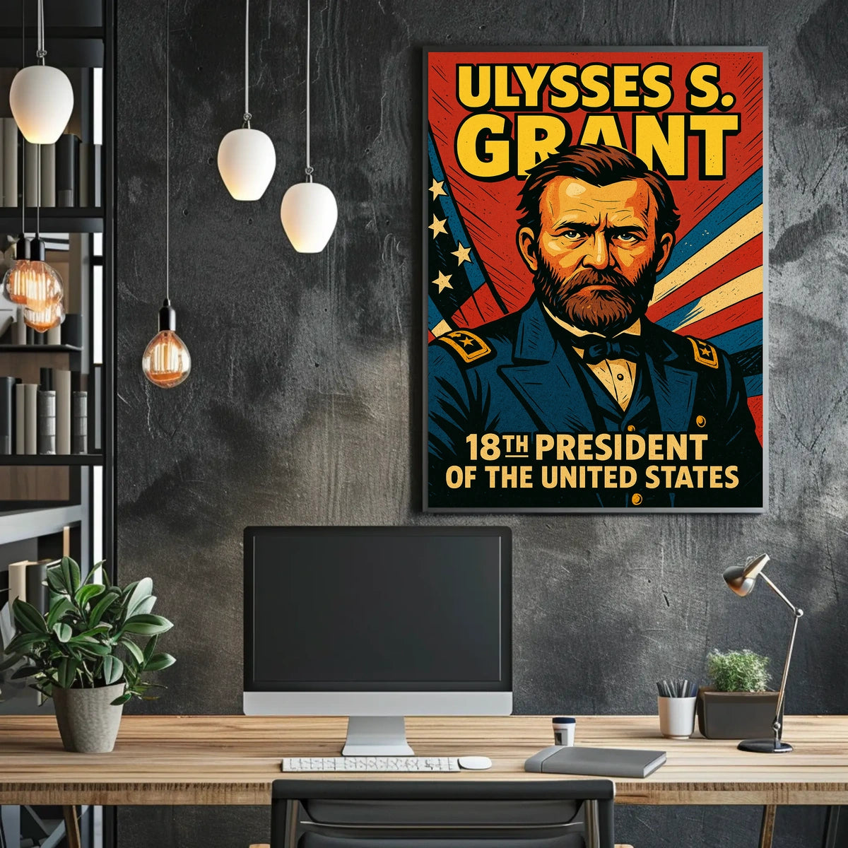 Ulysses S Grant 18th President Poster Wall Art Decor