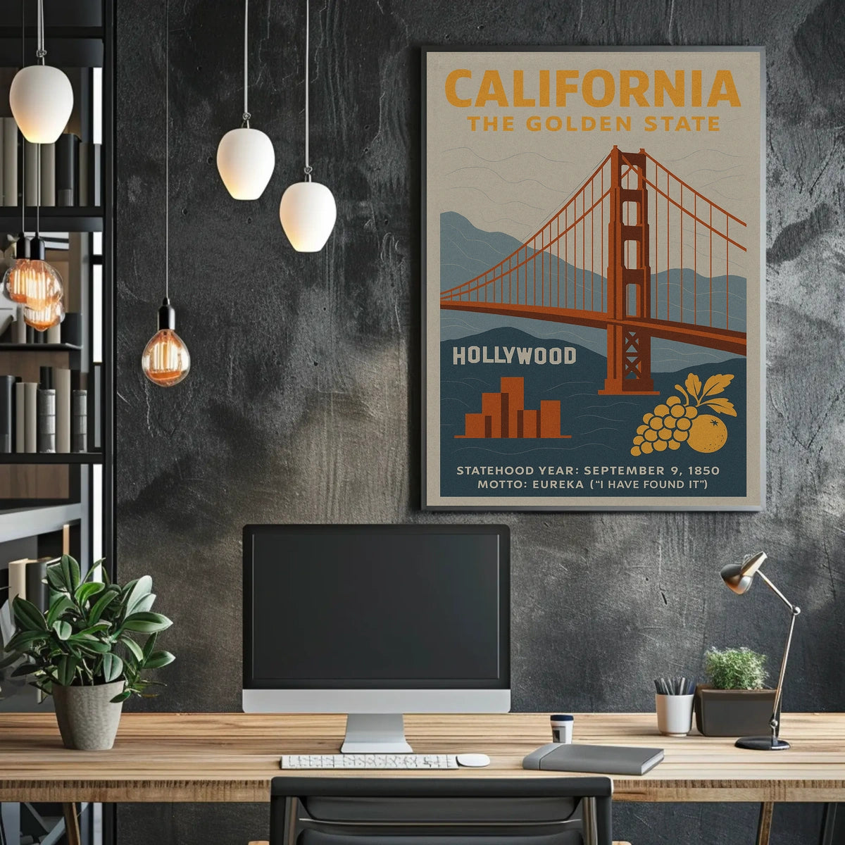 California The Golden State Poster