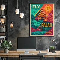 Travel to Palau Vibrant Tropical Adventure Travel Poster PosterGoat