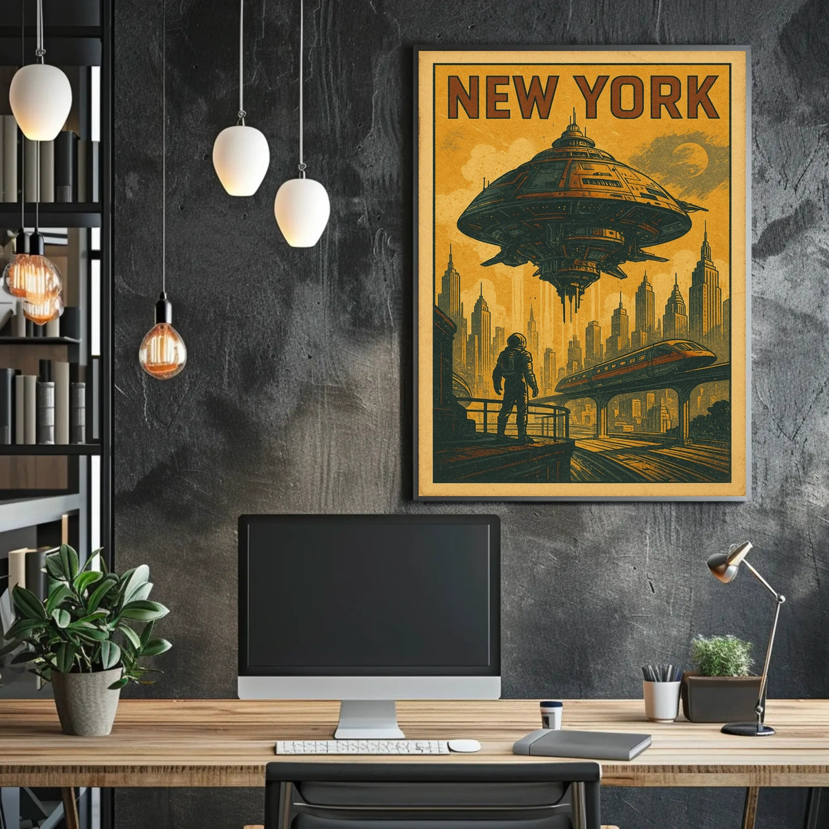 New York Futuristic Vision Poster