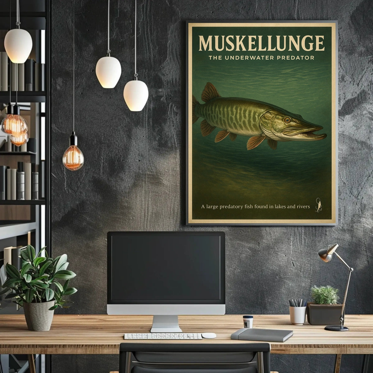 Muskellunge The Underwater Predator Poster