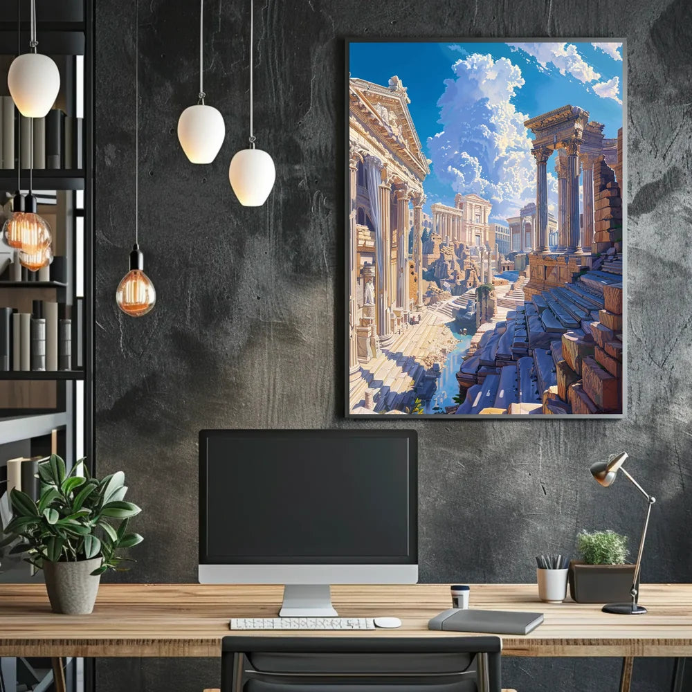 Ancient Roman Ruins: A Timeless Fantasy Poster
