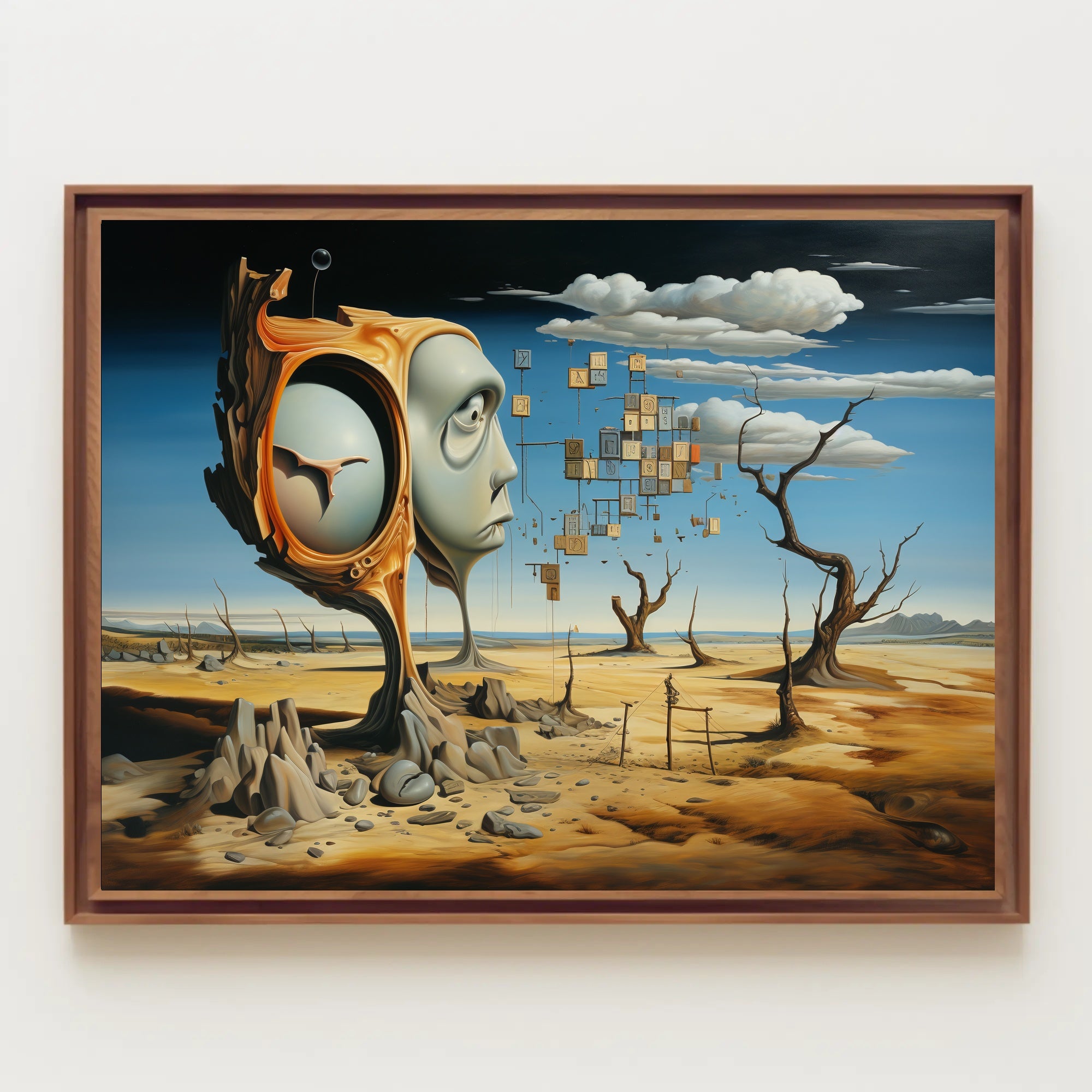 Dreamlike Surrealism: Fusion of Nature and Form Poster