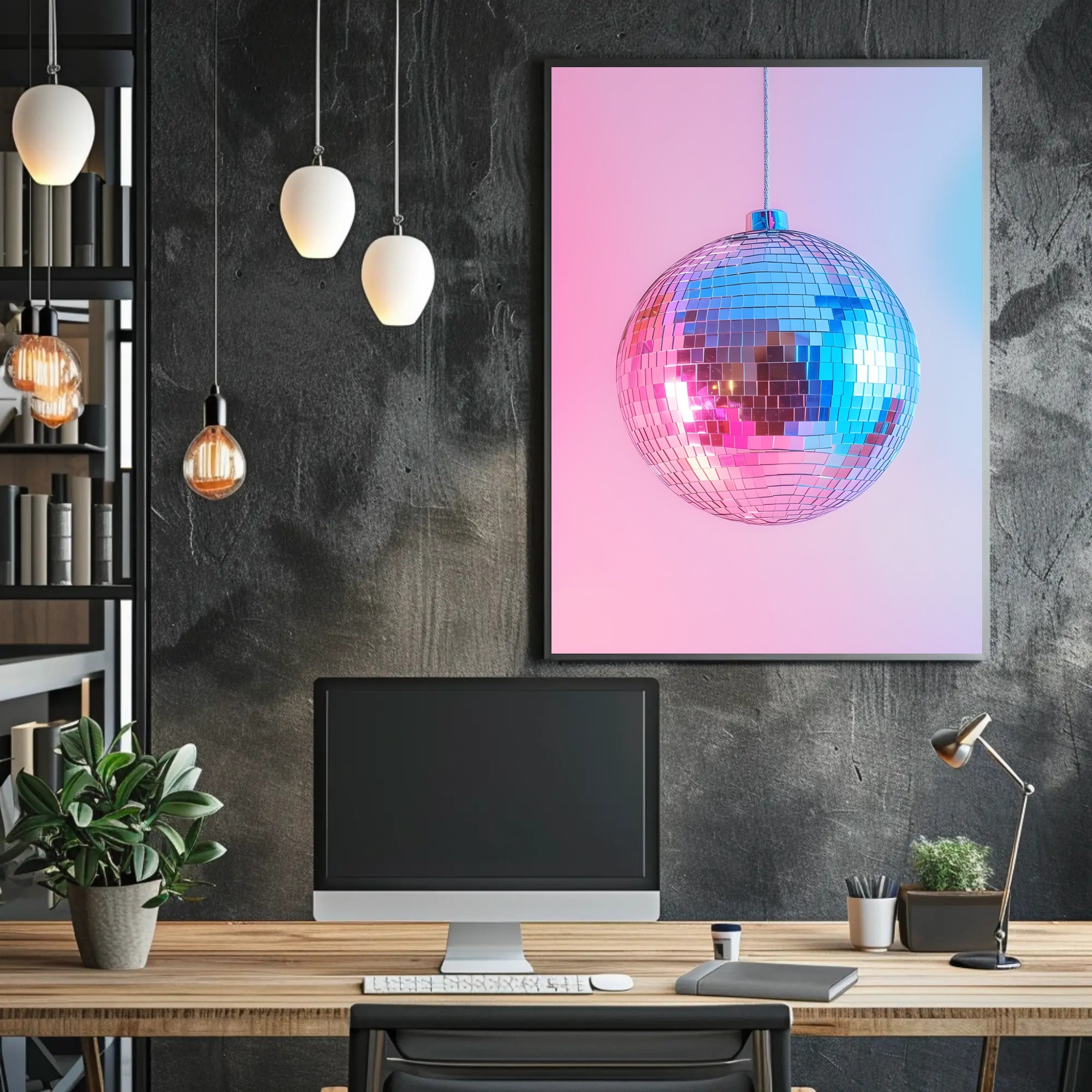 Disco Ball Extravaganza: Retro Nightlife Music or Concert Poster PosterGoat