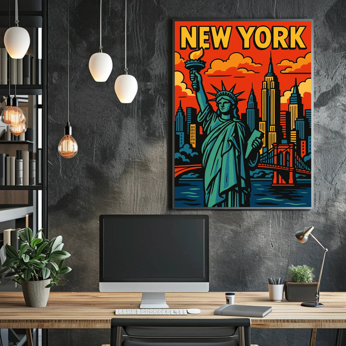 New York City Iconic Landmarks Poster