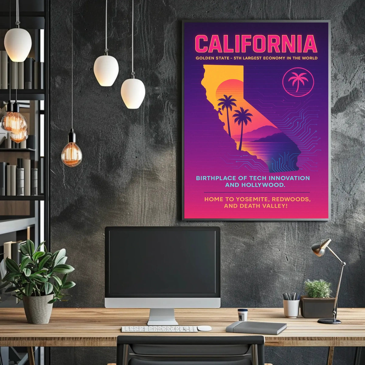 California The Golden State Poster