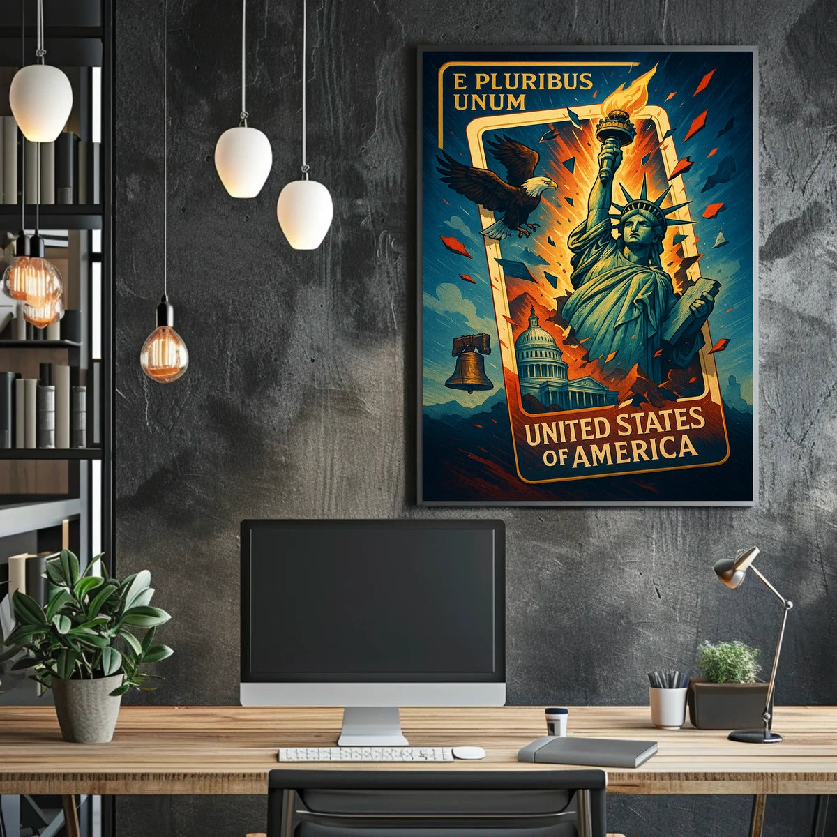 United States Of America Symbols Of Poster
