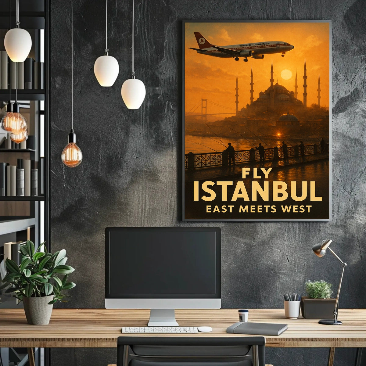 Fly Istanbul East Meets West Poster