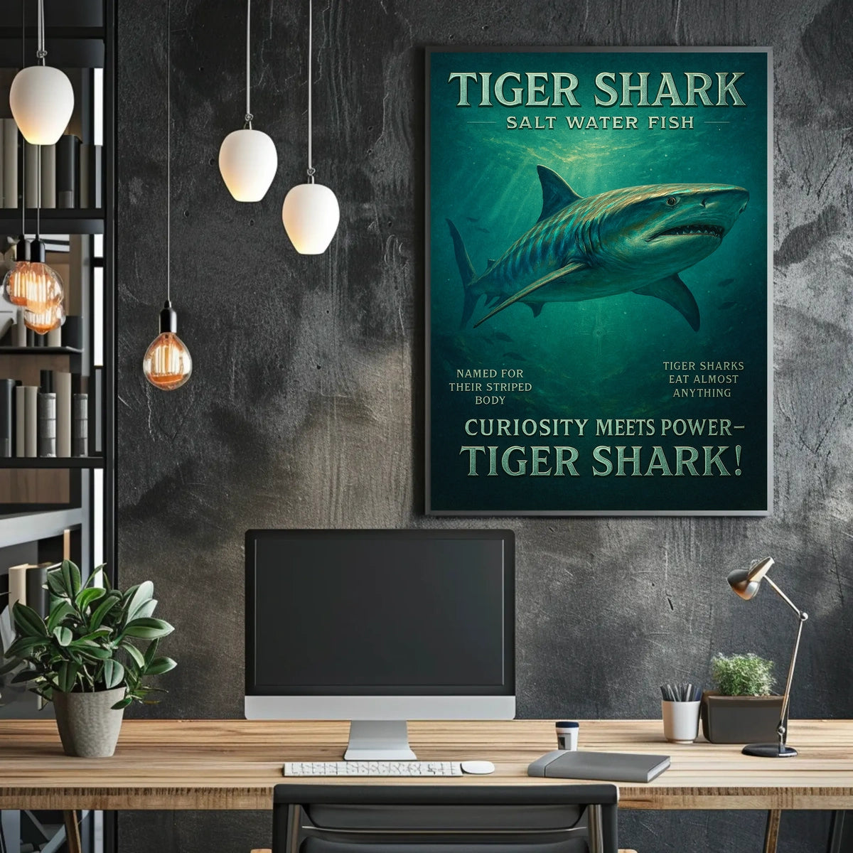 Tiger Shark Salt Water Predator Poster