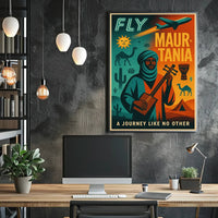 Mauritania Adventure Vintage Travel Poster PosterGoat