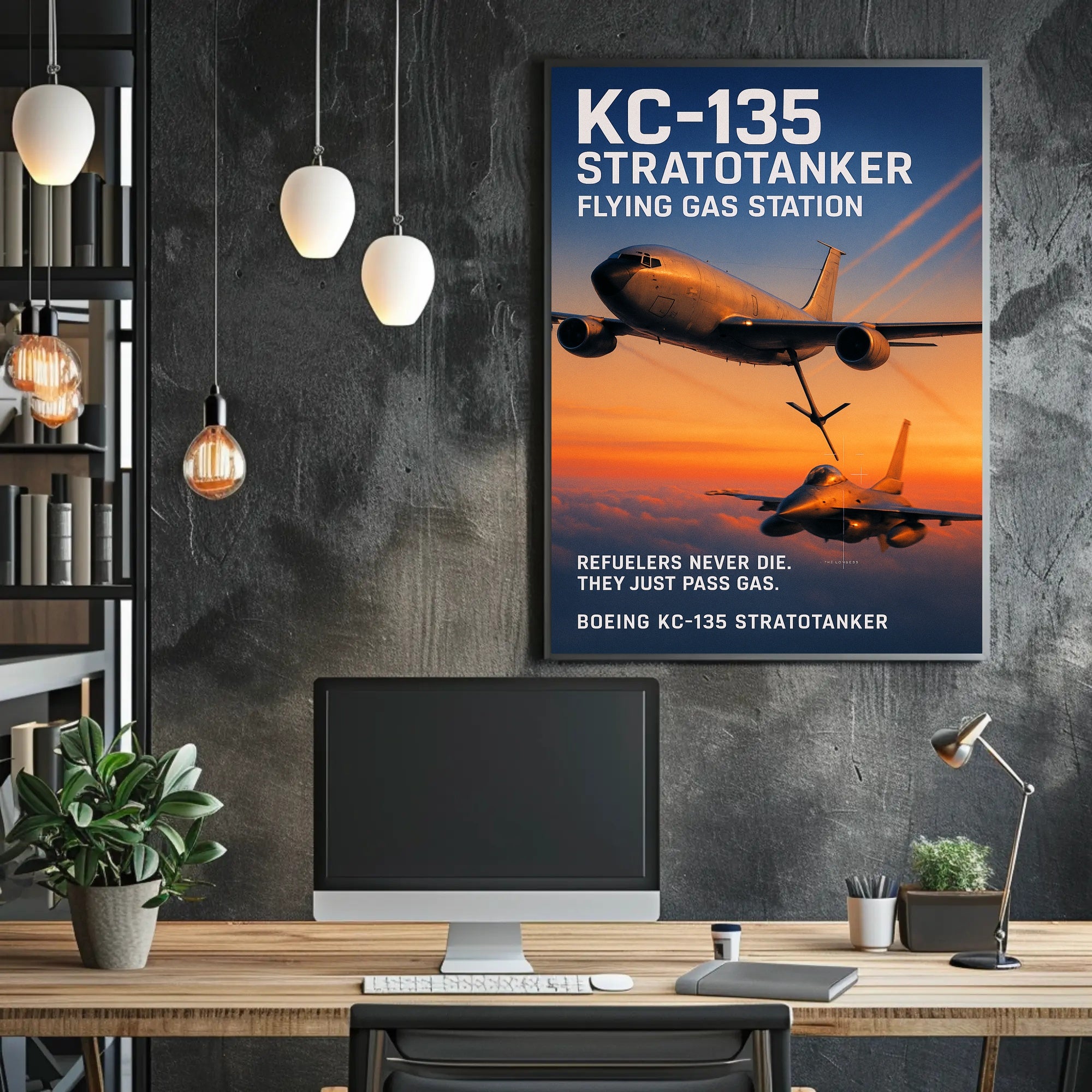 KC-135 Stratotanker Flying Gas Station Poster PosterGoat